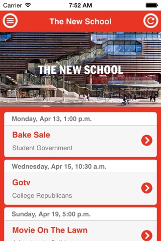The New School Events screenshot 2