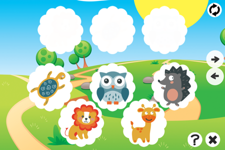 动画动物小狗memorie儿童和婴儿游戏为幼儿!免费教育活动学习应用程序