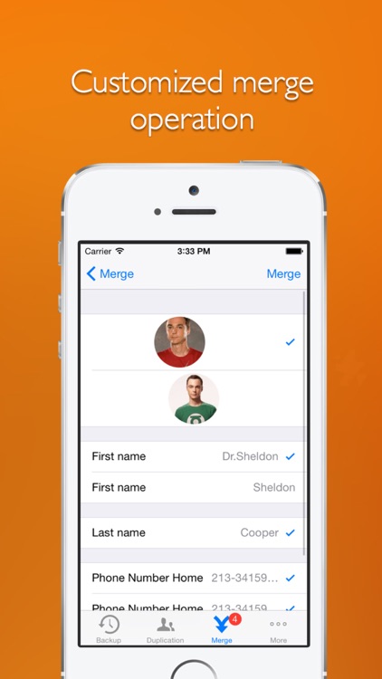 Remove duplicate contacts -- Support backup and merge now! screenshot-3