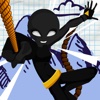 Adventures of a Super Stickman - Escape the city by flying n swinging with a rope!