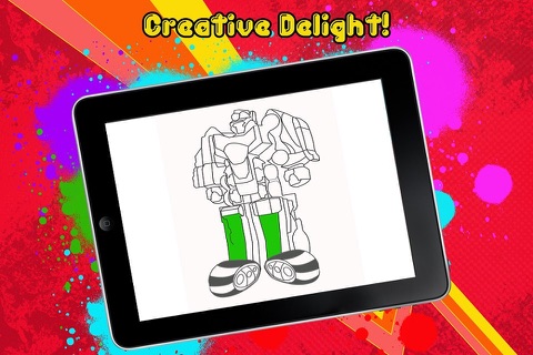 Color robot Pro - child coloring and paint book screenshot 4