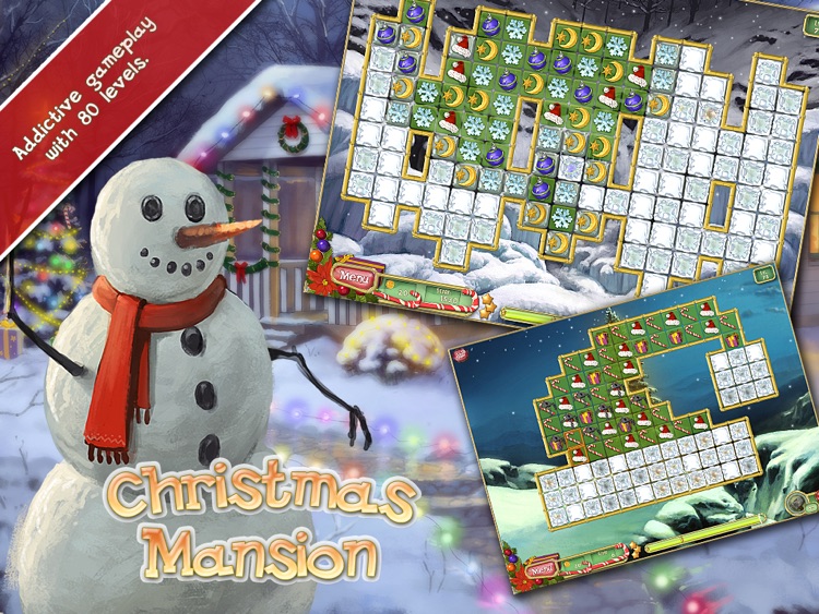 Christmas Mansion HD Free - Prepare your house for holiday in a free matching game