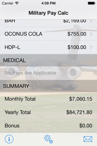 Military Pay Calc screenshot 2