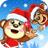 A Christmas Educational Preschool Game for Kindergarten & Toddler - children education learning monkey puzzle for kids