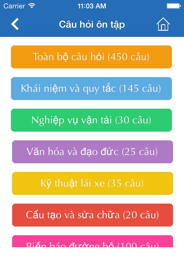 Ôn thi lý thuyết bằng lái ô tô 450 câu screenshot 3