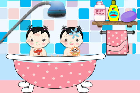 Newborn Twins Baby Girls Care - A mommy’s twins baby care adventure & baby sitting pregnancy game screenshot 2