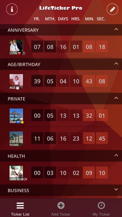 LifeTicker Pro - Ultimate Countdown Event Reminder & Life Analytics! screenshot-1
