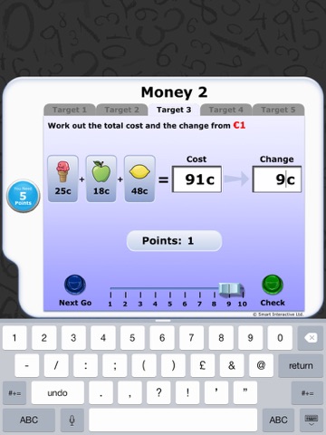 Numeracy Warm Up - Money 2 (Euro) screenshot 3