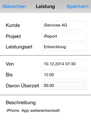 iReport Zeiterfassung screenshot 4