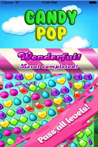 Candy Pop Mania Blitz-The best Match 3 puzzel game for kids and girls screenshot 2