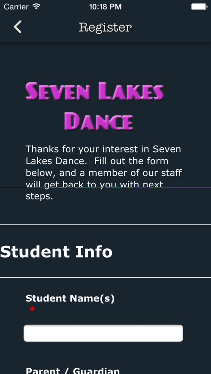 Seven Lakes Dance