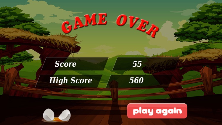 Catch the Eggs-simple and fun chicken bird dropping eggs and catching arcade game. screenshot-3