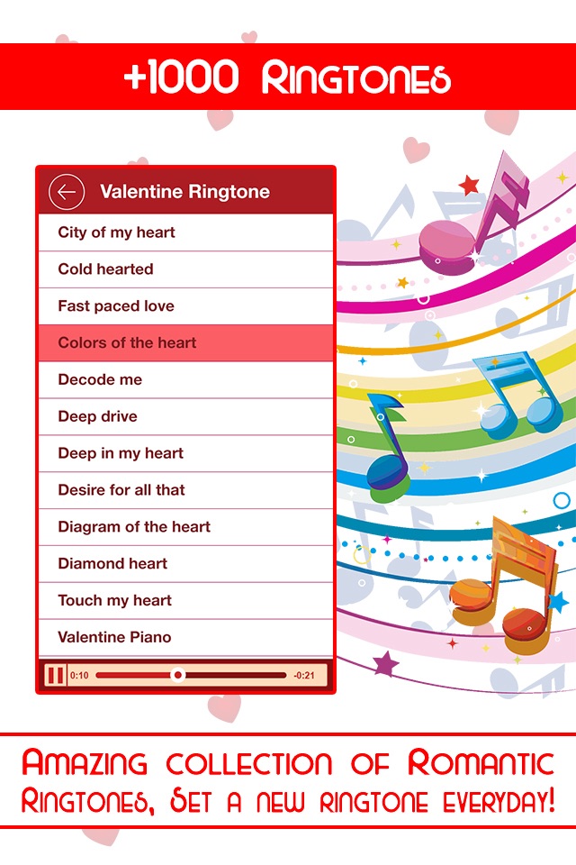 Romantic Card Maker - Love Cards, Romantic Ringtones, SMS & Valentine Countdown screenshot 2