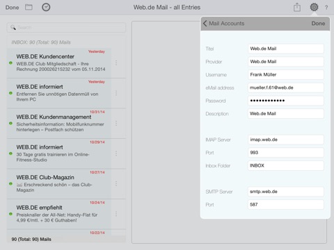 CRM Business Mail - eMail, Contacts and Notes for the professional Customer Relationship Management screenshot 3