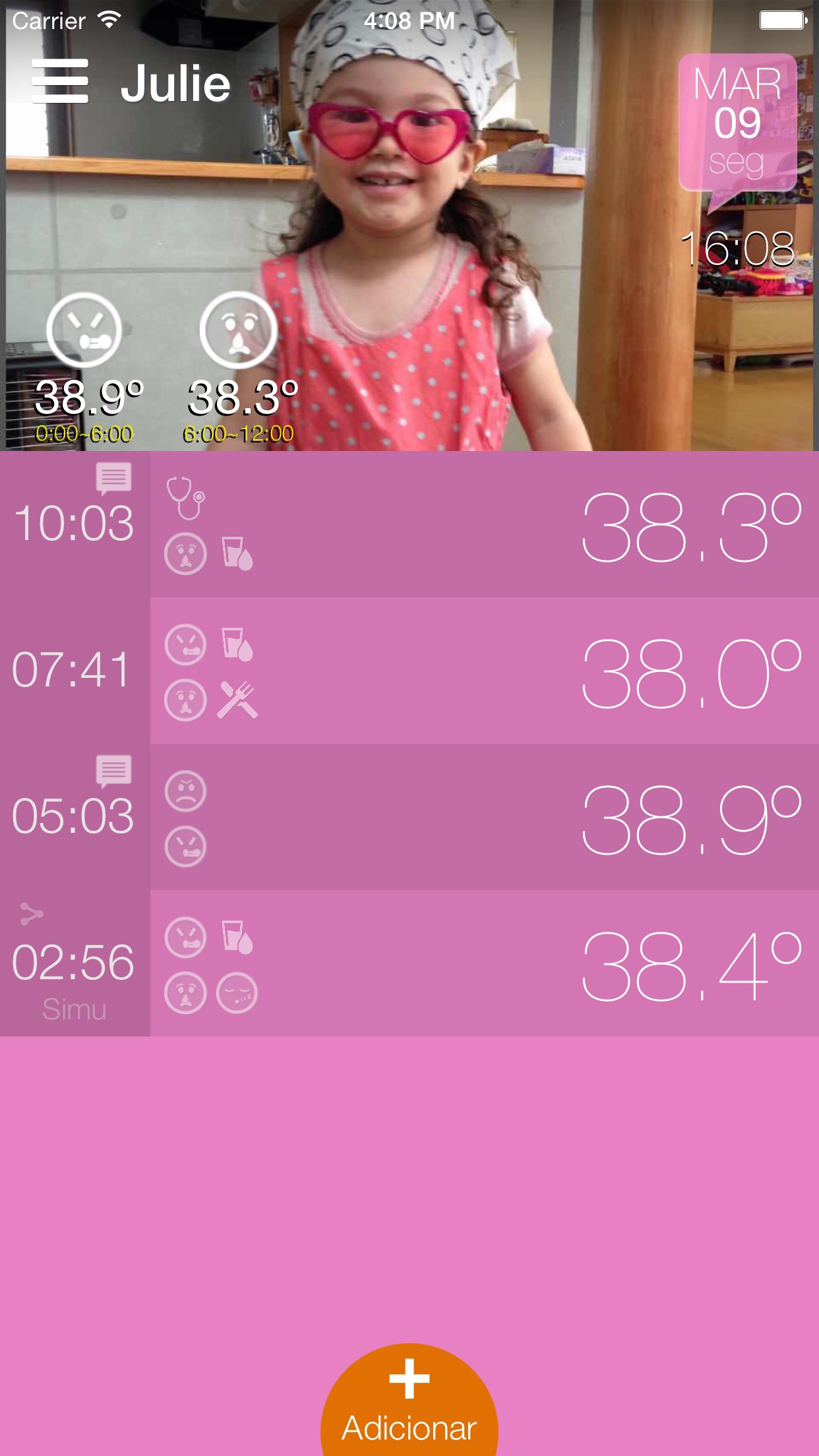 Screenshot do app Fever Notes