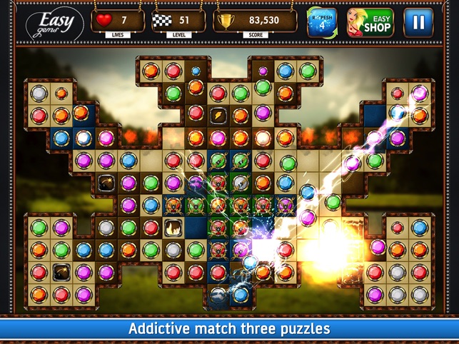 Easy Gems Free: Amazing Match 3 Puzzle(圖3)-速報App