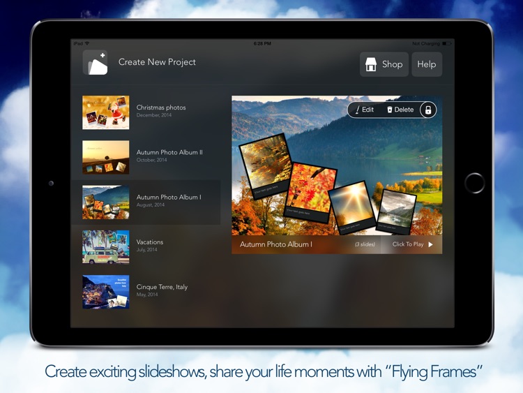 Flying Frames - Photo Album And Slideshow Editor screenshot-3