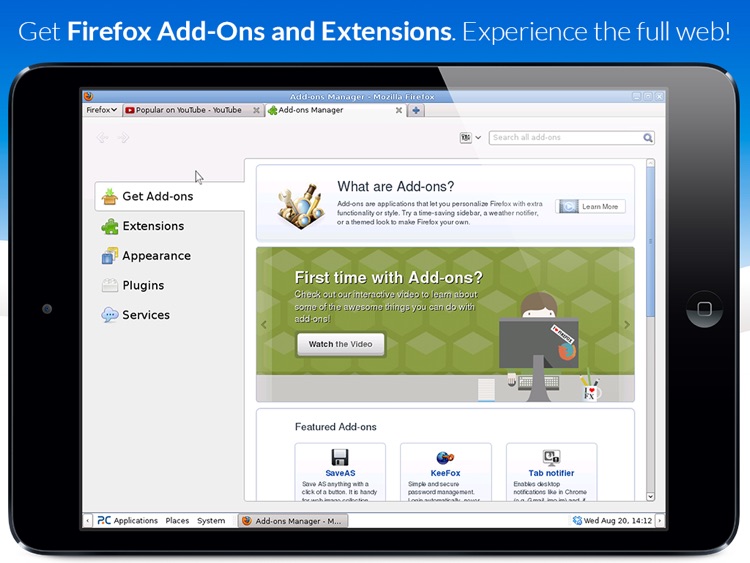 AlwaysOnPC - Firefox with Flash Player and Office on a Virtual PC for iPad screenshot-3