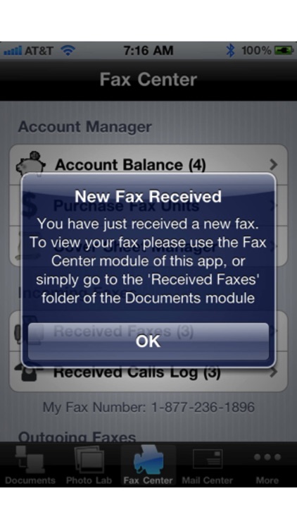Faxing for iPhone