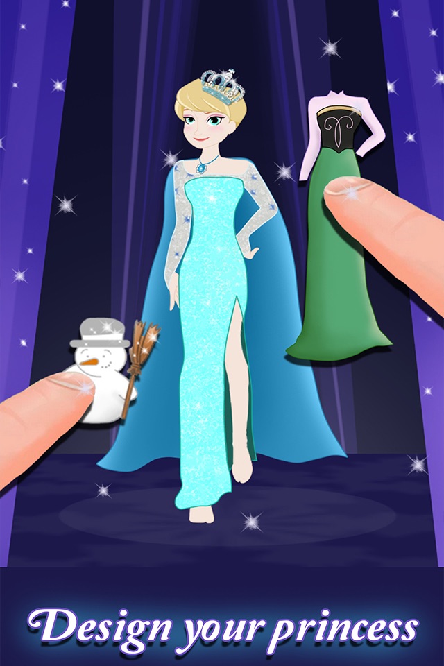 Princess Frozen Dress up and makeover beauty salon for girls screenshot 3