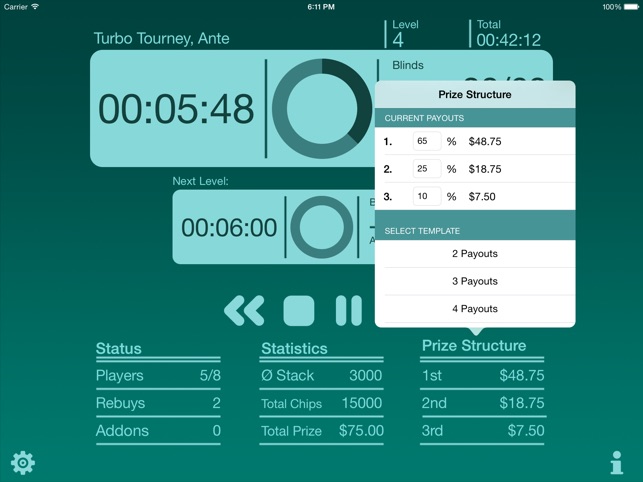 Poker Blind Timer HD Lite(圖2)-速報App