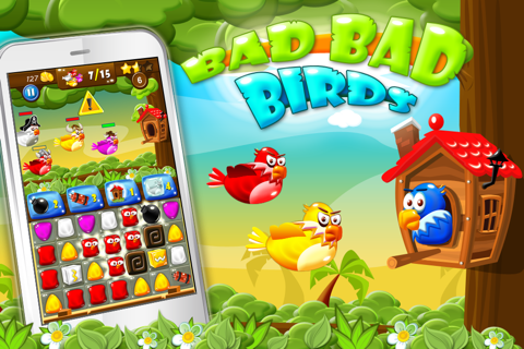 Bad Bad Birds - Puzzle Defense Free: Innovative Cartoon Game for Everyone screenshot 2
