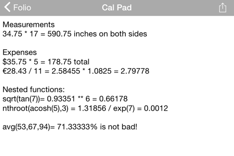 Cal Pad Folio - Calculator & Notepad in one app! screenshot 4