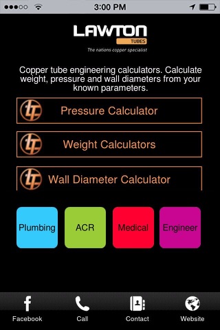 Lawton Copper Tube Calculators screenshot 2