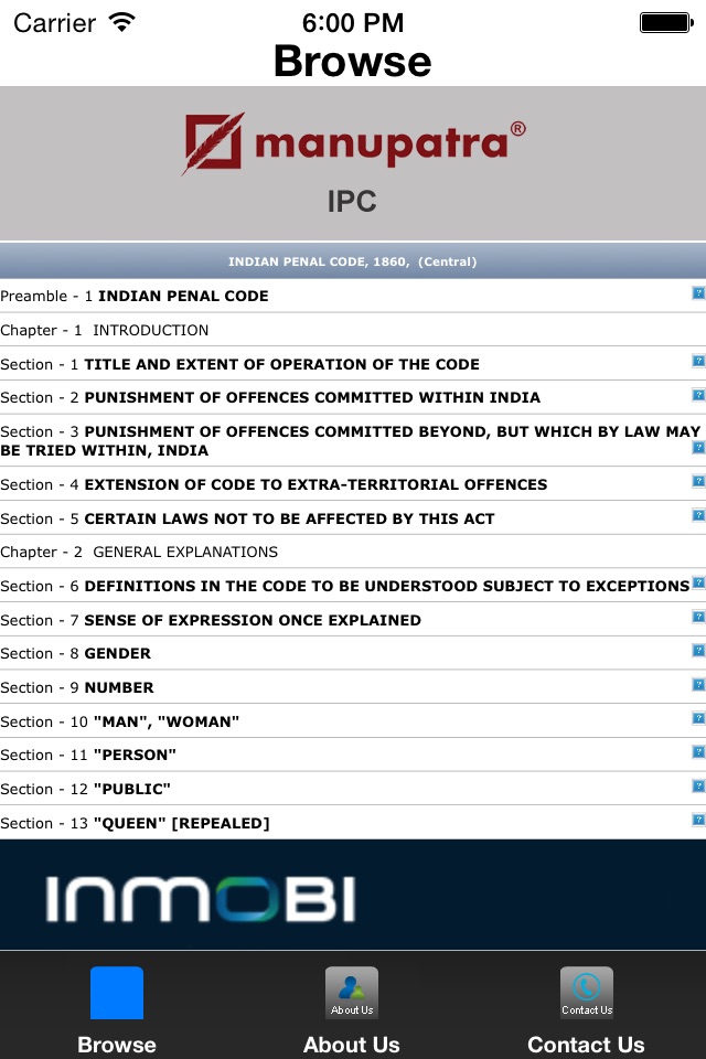 Manupatra - Indian Penal Code screenshot 2