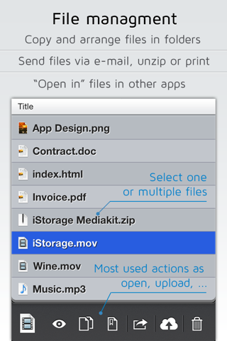 iStorage 2 HD for FTP, WebDAV, Dropbox, MS Skydrive and Cloud screenshot 3