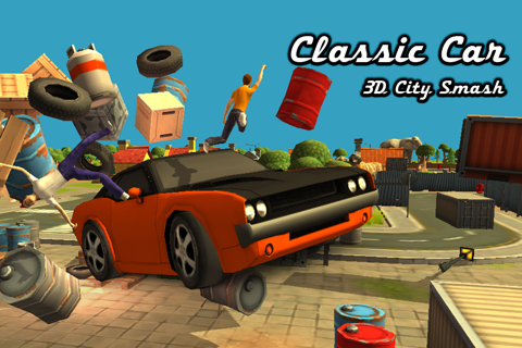 Classic Car City Smash 3D screenshot 2