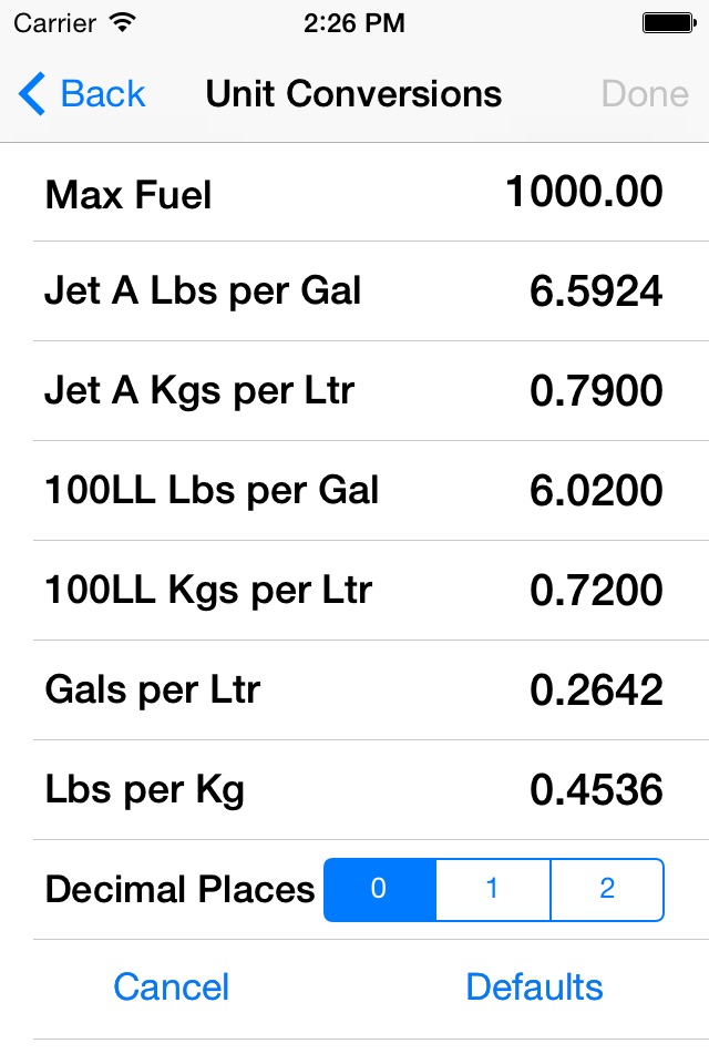 Aviation Fuel Converter screenshot 2