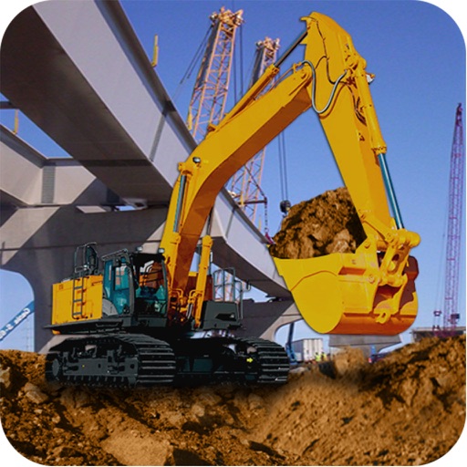 Heavy Construction Excavator Icon