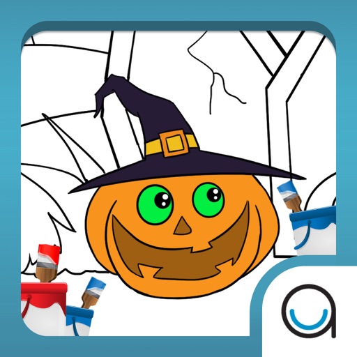 Tiny Artist Coloring Shapes Halloween Theme FULL icon