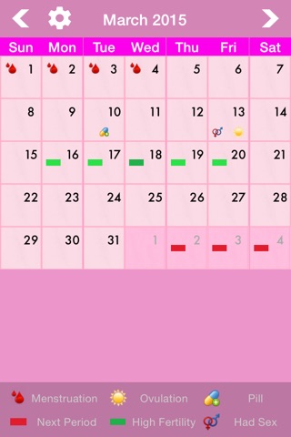 Women Calendar screenshot 2