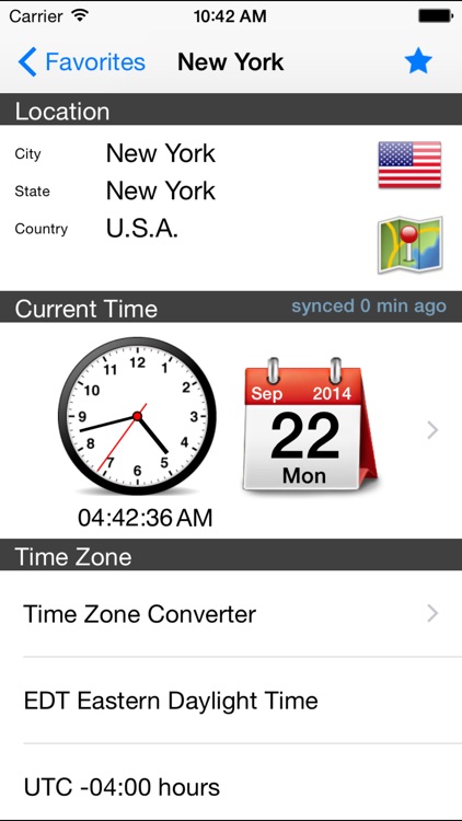 World Clock Gold–Time Zones
