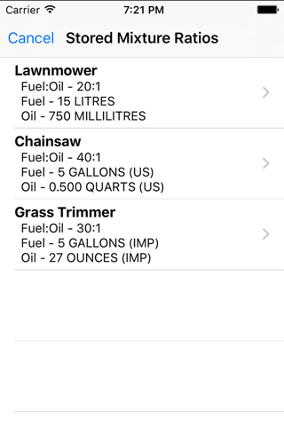 Fuel to Oil Mixture Calculator screenshot 2