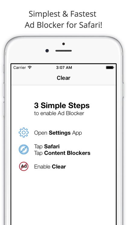 Clear: Ad Blocker - Simplest & Fastest Ad Blocker for Safari!