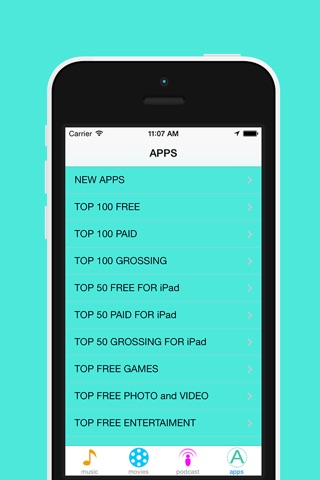 Charts + for iTunes - Music,Movies,Podcast & Apps updated daily screenshot 4