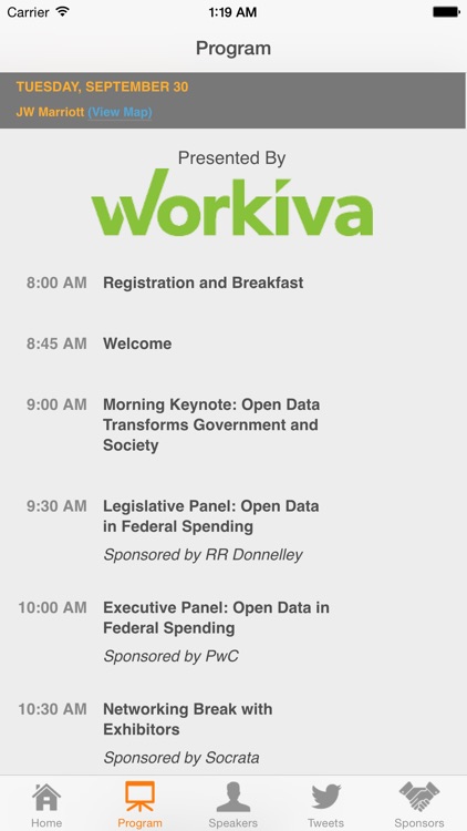 Data Transparency 2014 -- Official Conference App