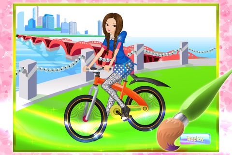 Fashion Girl & Bicycle screenshot 4