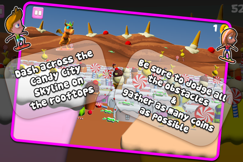 Candy City Sky Surfers - Skateboard/hoverboard-surfing run game for boys and girls: Crush your competition! screenshot 4