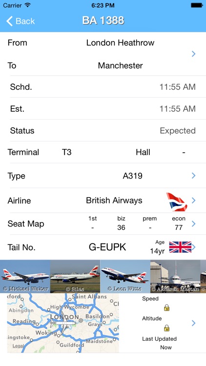 Manchester Airport - iPlane Flight Information