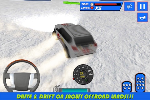 4x4 Crazy Snow Jeep Simulator 3D screenshot 2