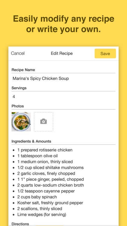 Chefnote Recipe & Grocery Shopping List