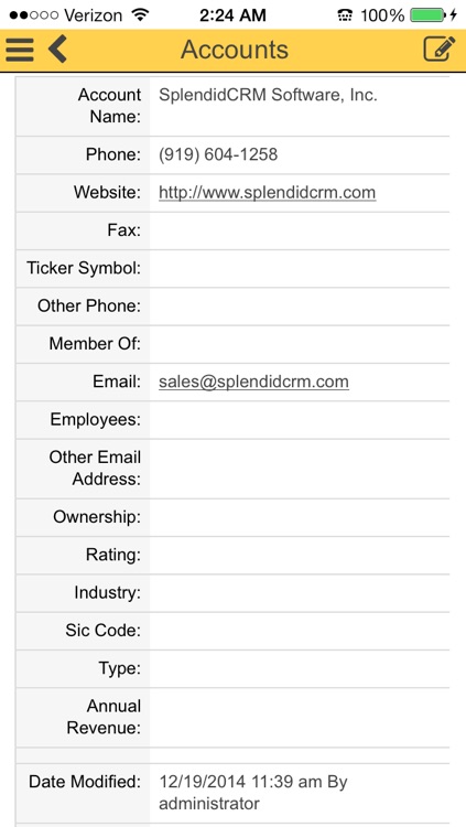 SplendidCRM Mobile Client