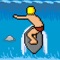 Tap to change direction and swing the boy,and keep the boy surfing