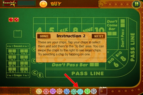 Craps:Casino-Master Deluxe screenshot 2