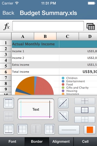 Super Spreadsheet-Create/Open/Edit XLS and XLSX format screenshot 2