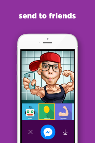 FlipLip Voice Changer for Messenger with Helium, Robot, Echo and Face effects screenshot 3